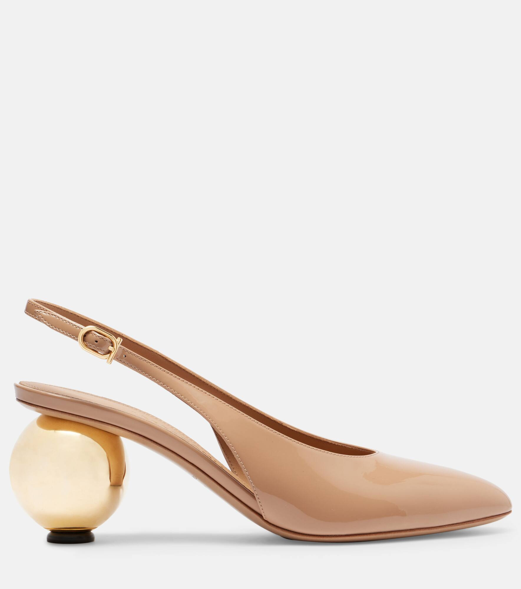 Tessie 70 leather slingback pumps - 4