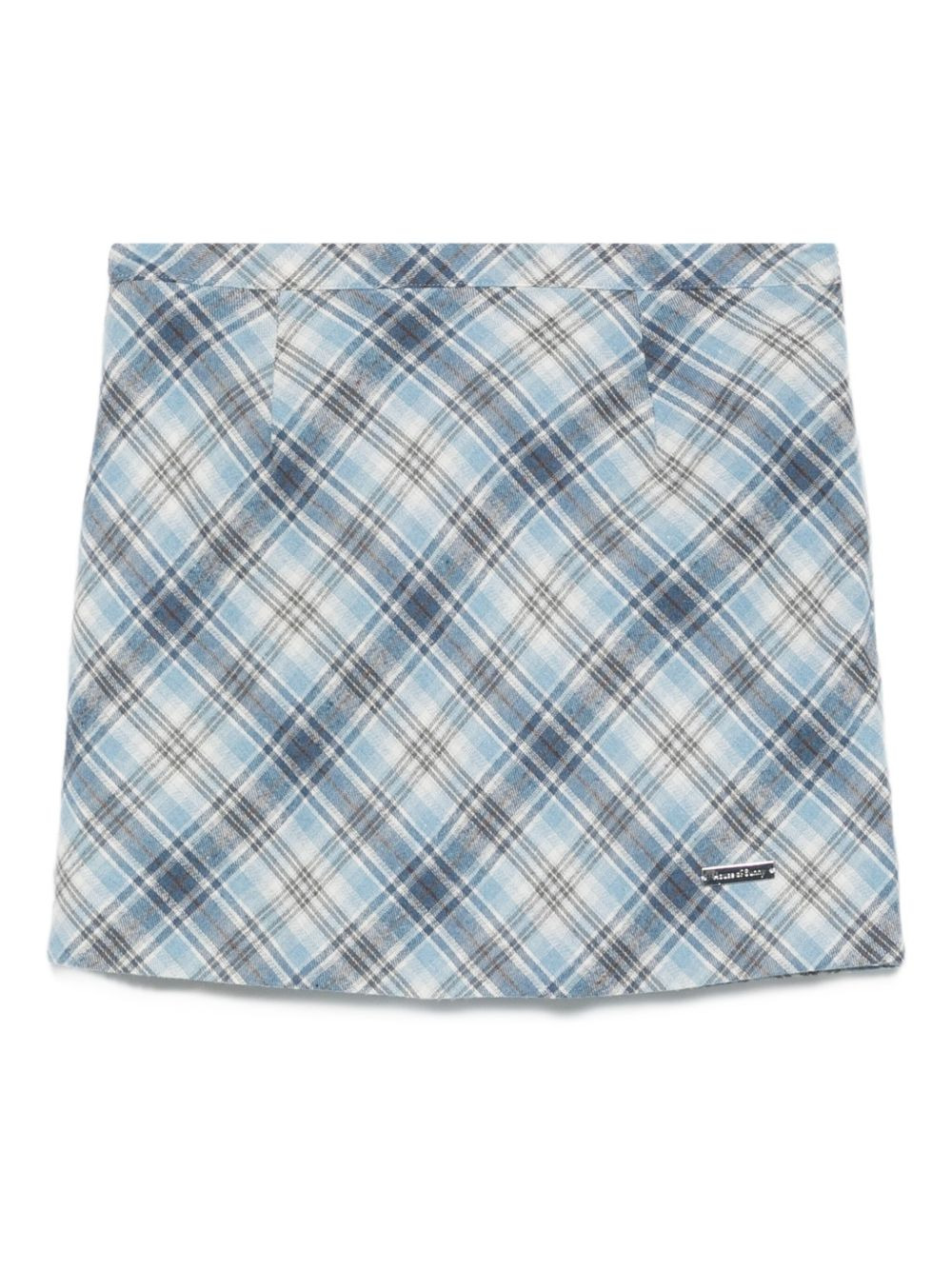 Heritage plaid bias-cut mini skirt - 1