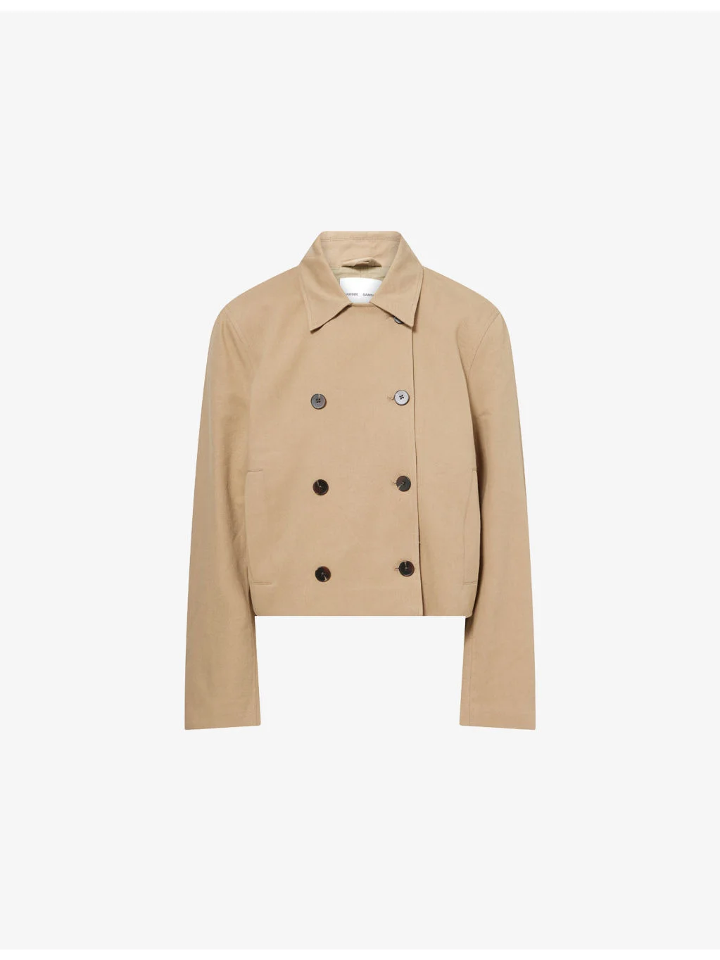 Sakit Cropped Cotton Trench Jacket - 1
