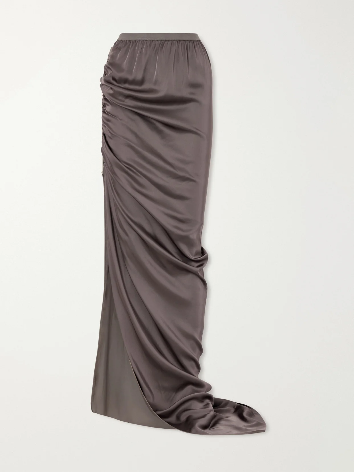 Edfu Gathered Satin Maxi Skirt - 1