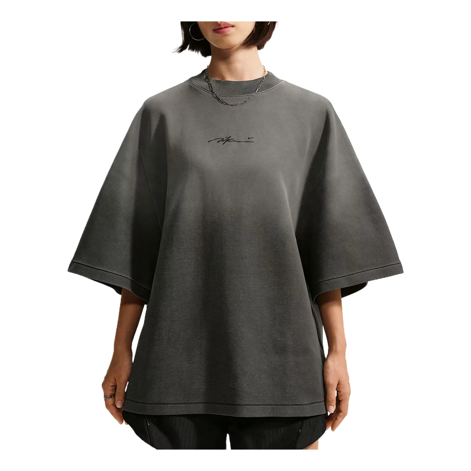 (WMNS) Nike Energy Oversized T-Shirt 'Black' IM6088-010 - 1