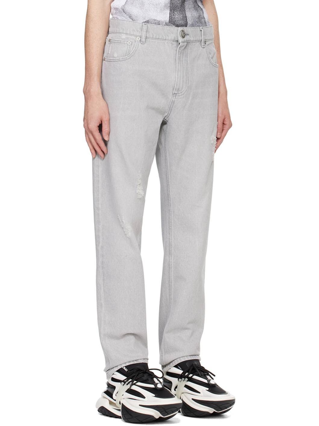 Gray Regular Jeans - 2