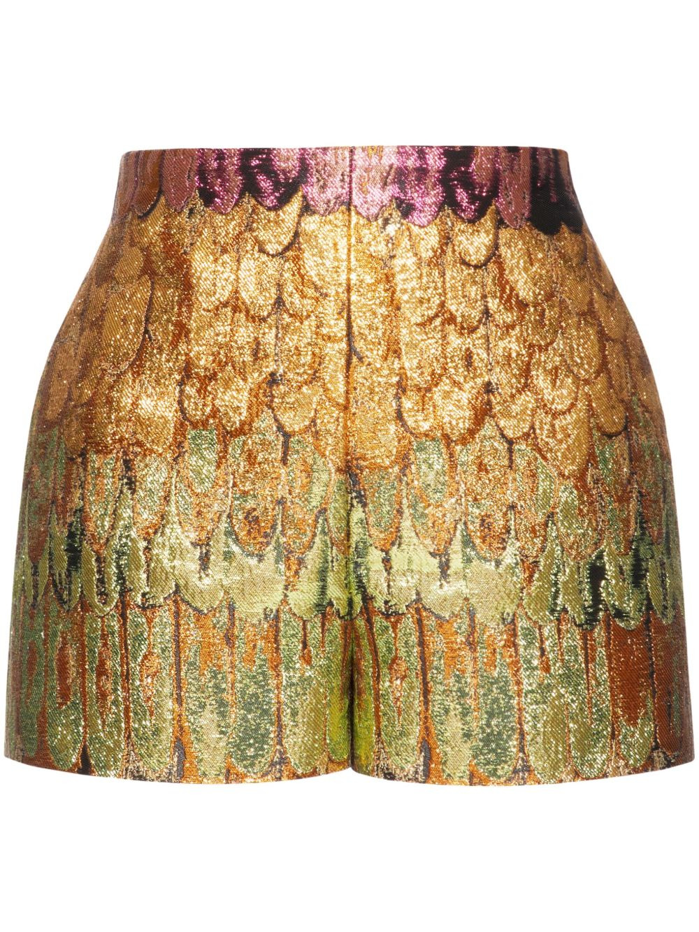 Golden Wings brocade shorts - 1
