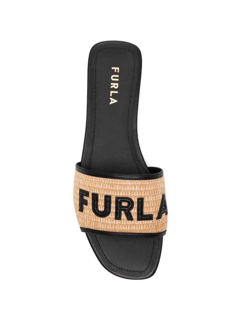 logo-lettering flat sandals 4