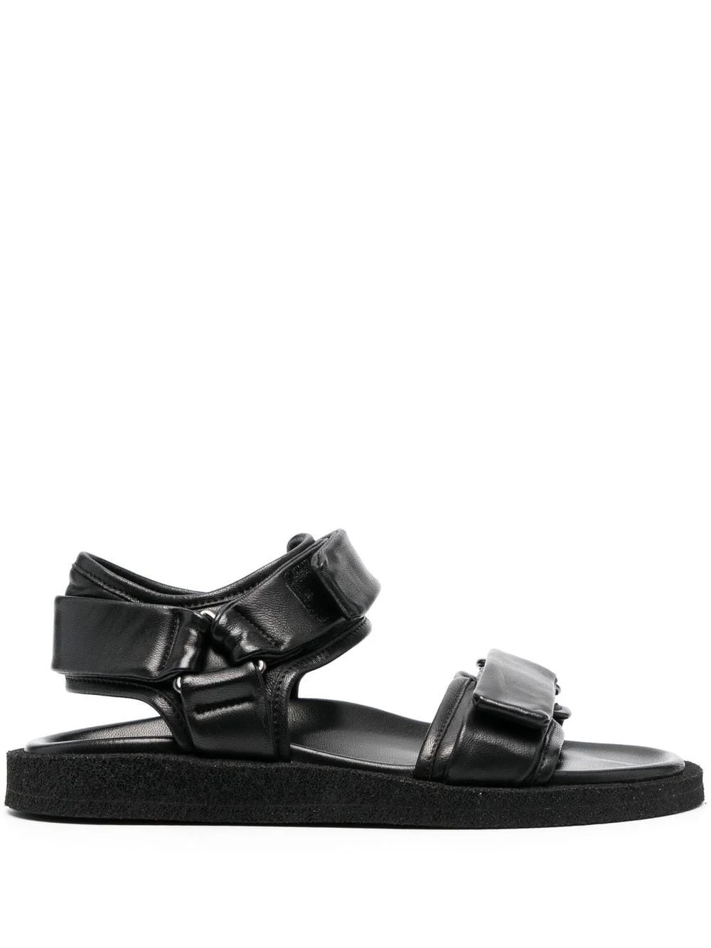 strap-detail leather sandals - 1