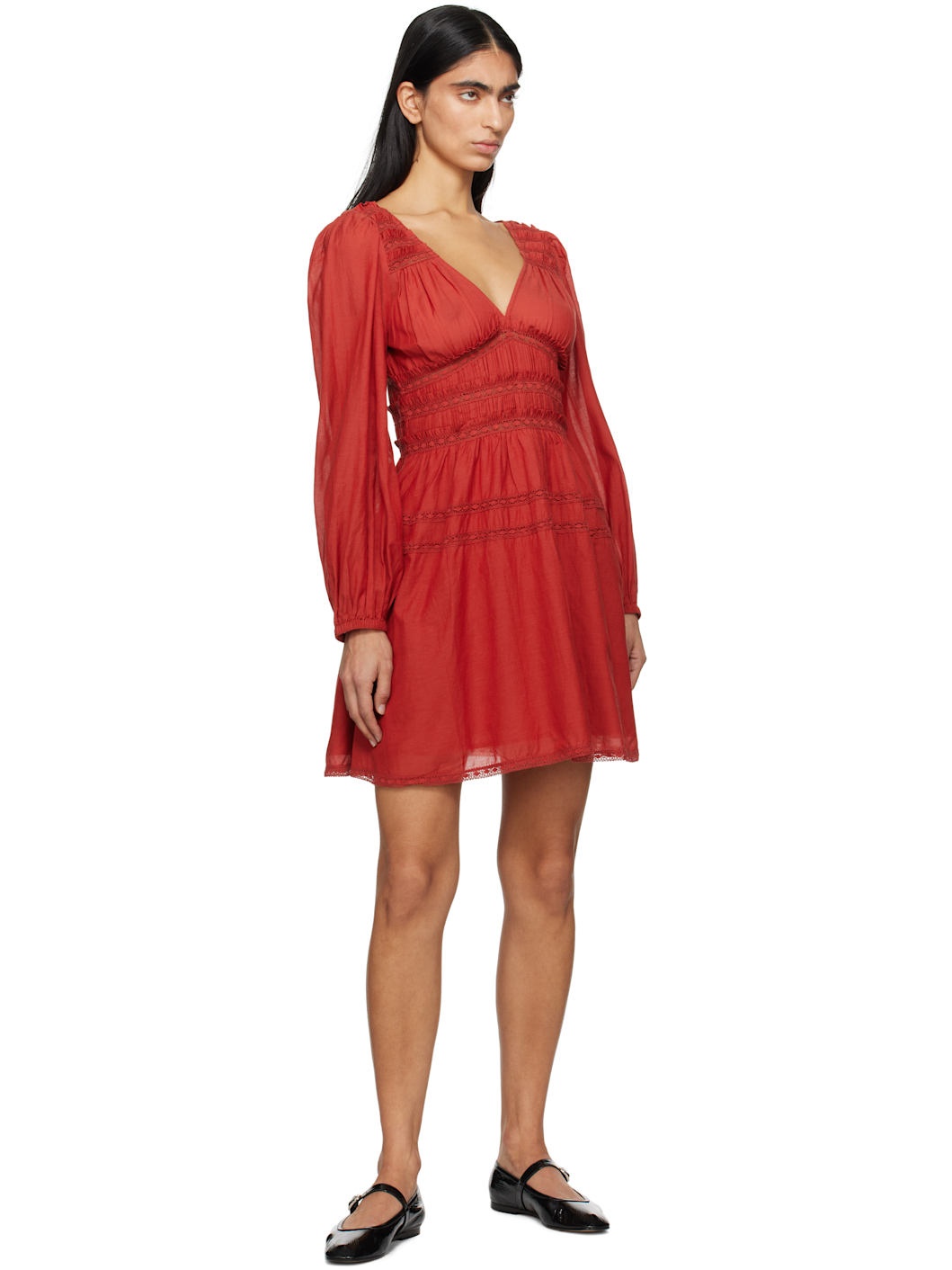 Red Nomi Solid Tunic Minidress - 4