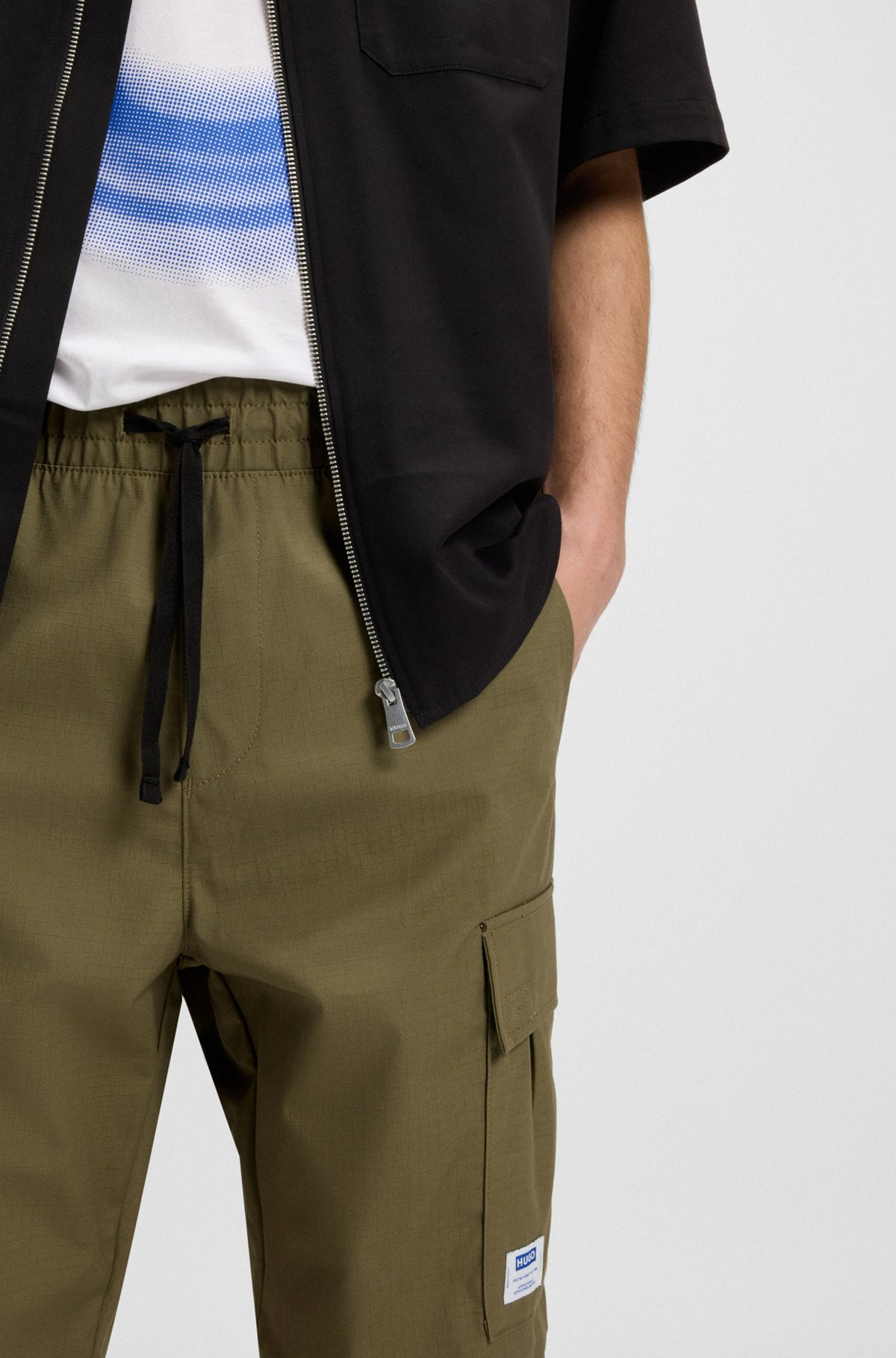 RELAXED-FIT CARGO TROUSERS IN RIPSTOP COTTON - 5