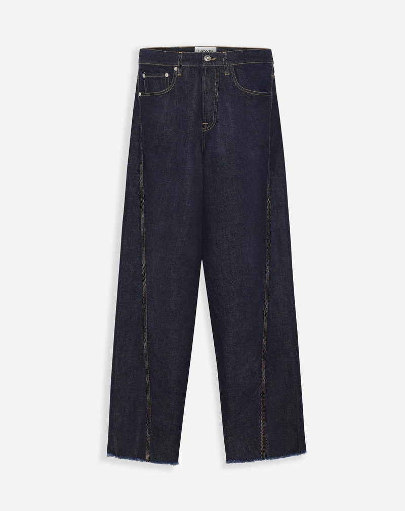 TWISTED BAGGY DENIM PANTS - 1