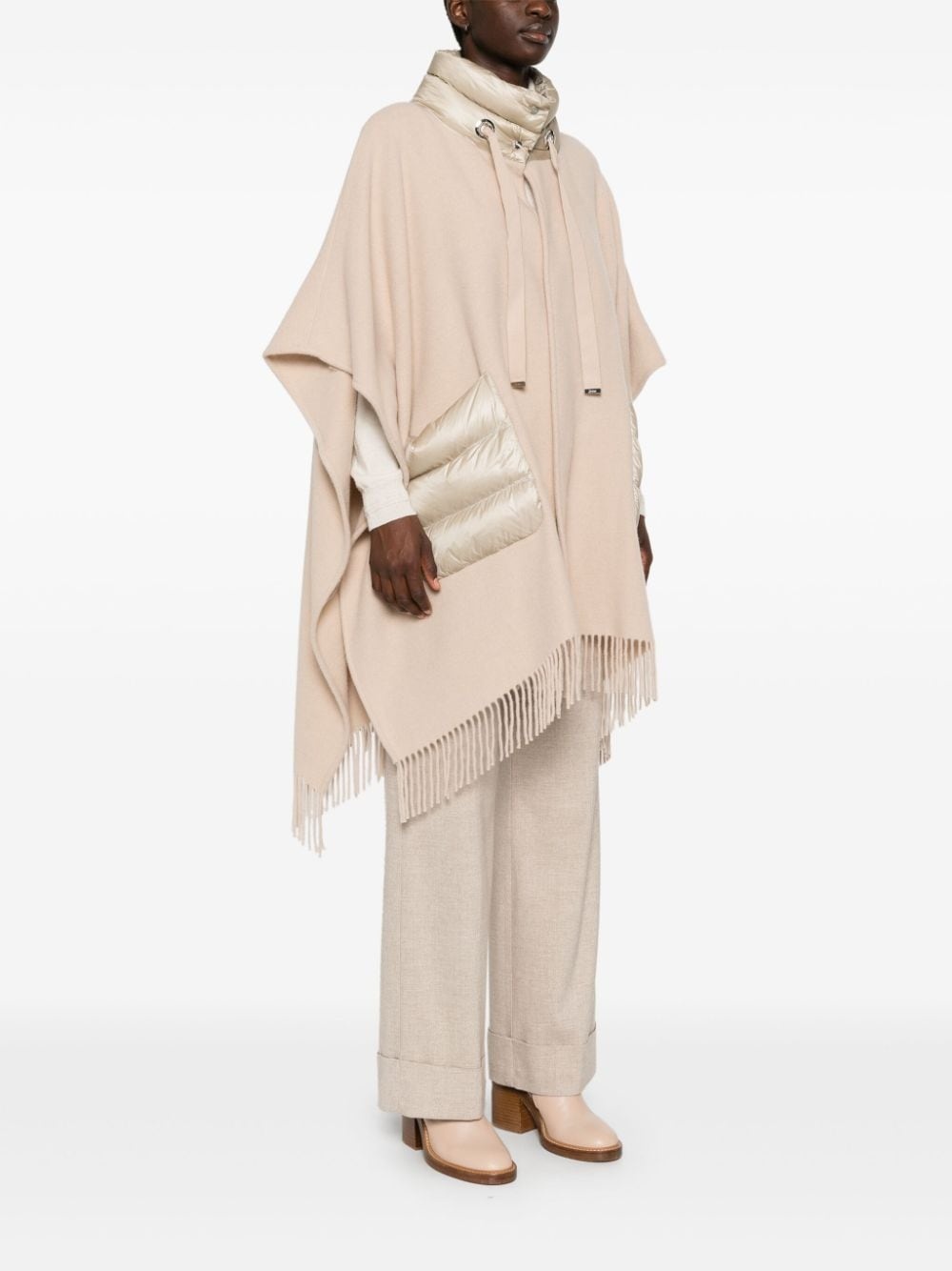 Herno fringed cape | REVERSIBLE