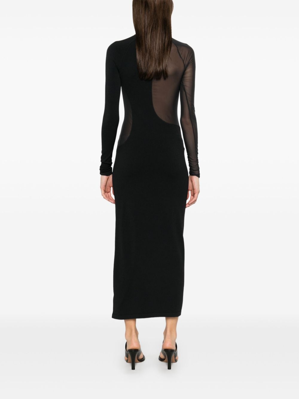panelled midi dress - 4