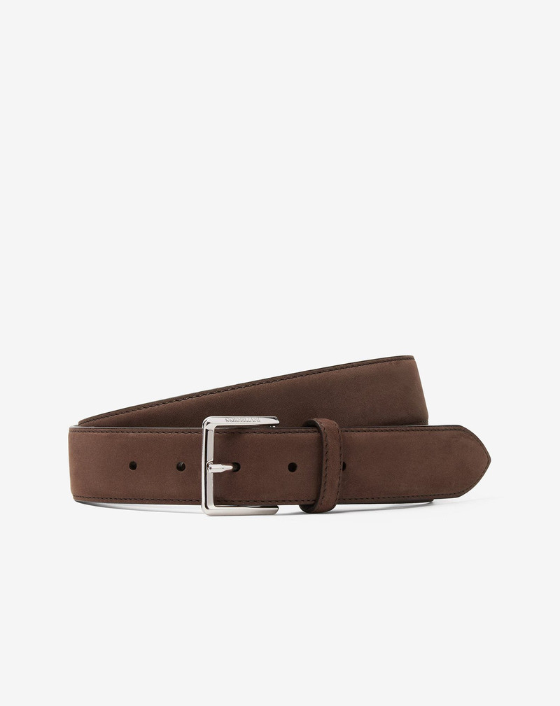 Dark brown nabuk belt 1