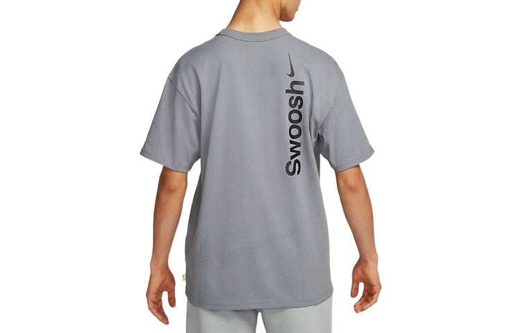 Nike Sportswear Premium Essentials Alphabet Logo Printing Round Neck Short Sleeve Gray DX6307-084 - 2