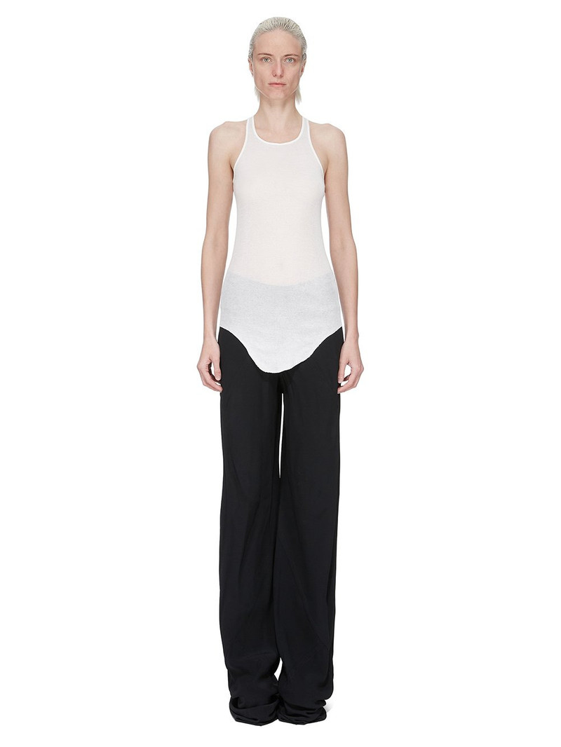 Rick Owens Off-White Silk Rib Classic Tank Top outlook