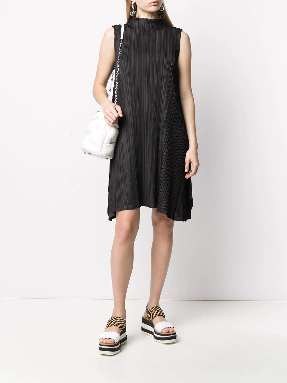 pleated shift dress - 2