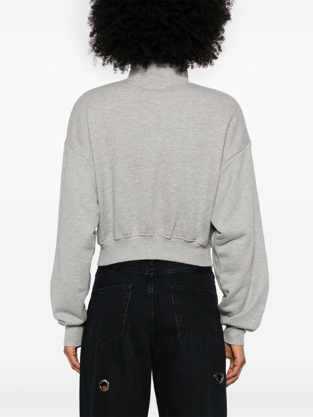 cropped half-zip sweatshirt - 4
