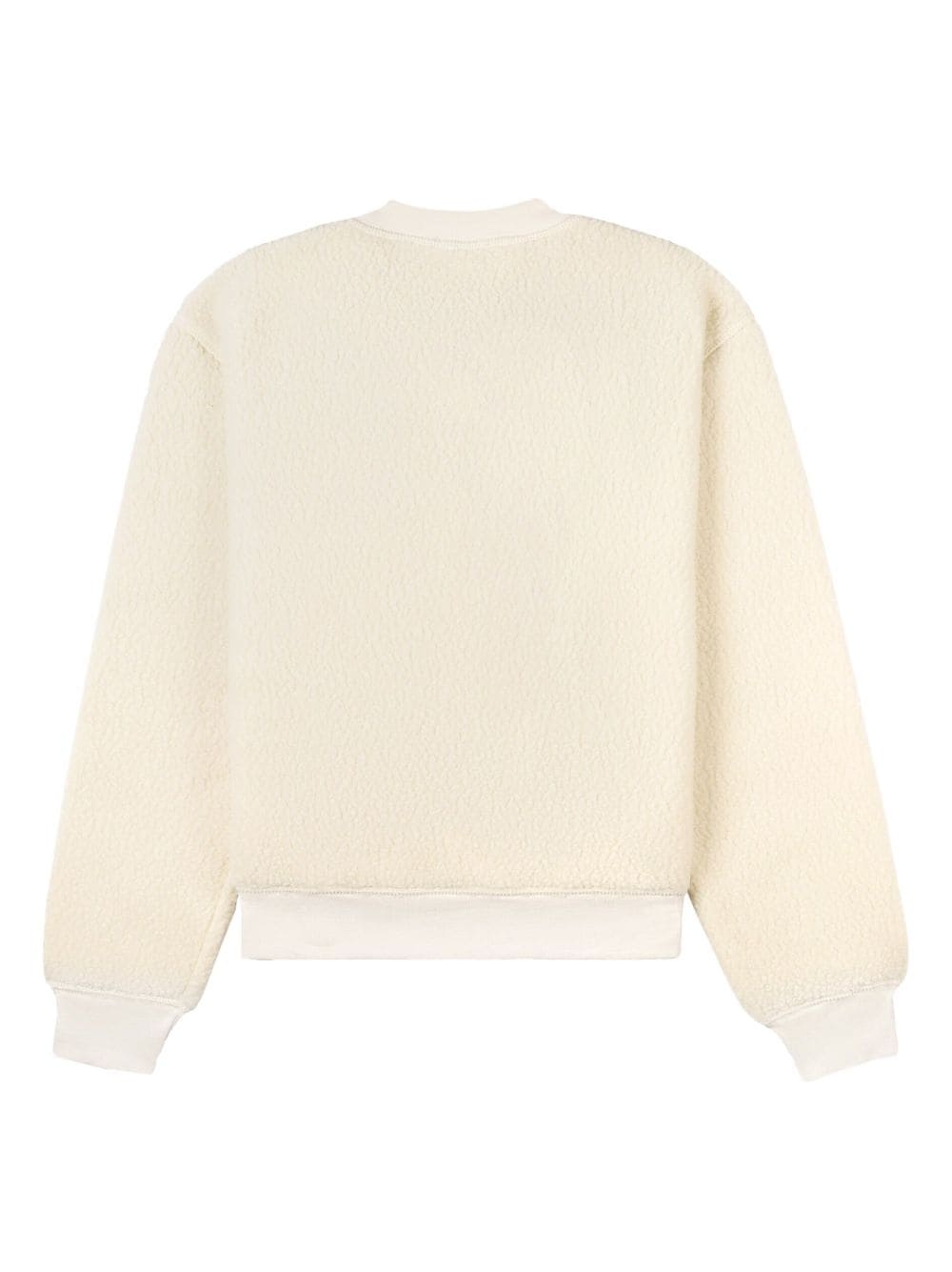 logo-patch fleece jumper - 2