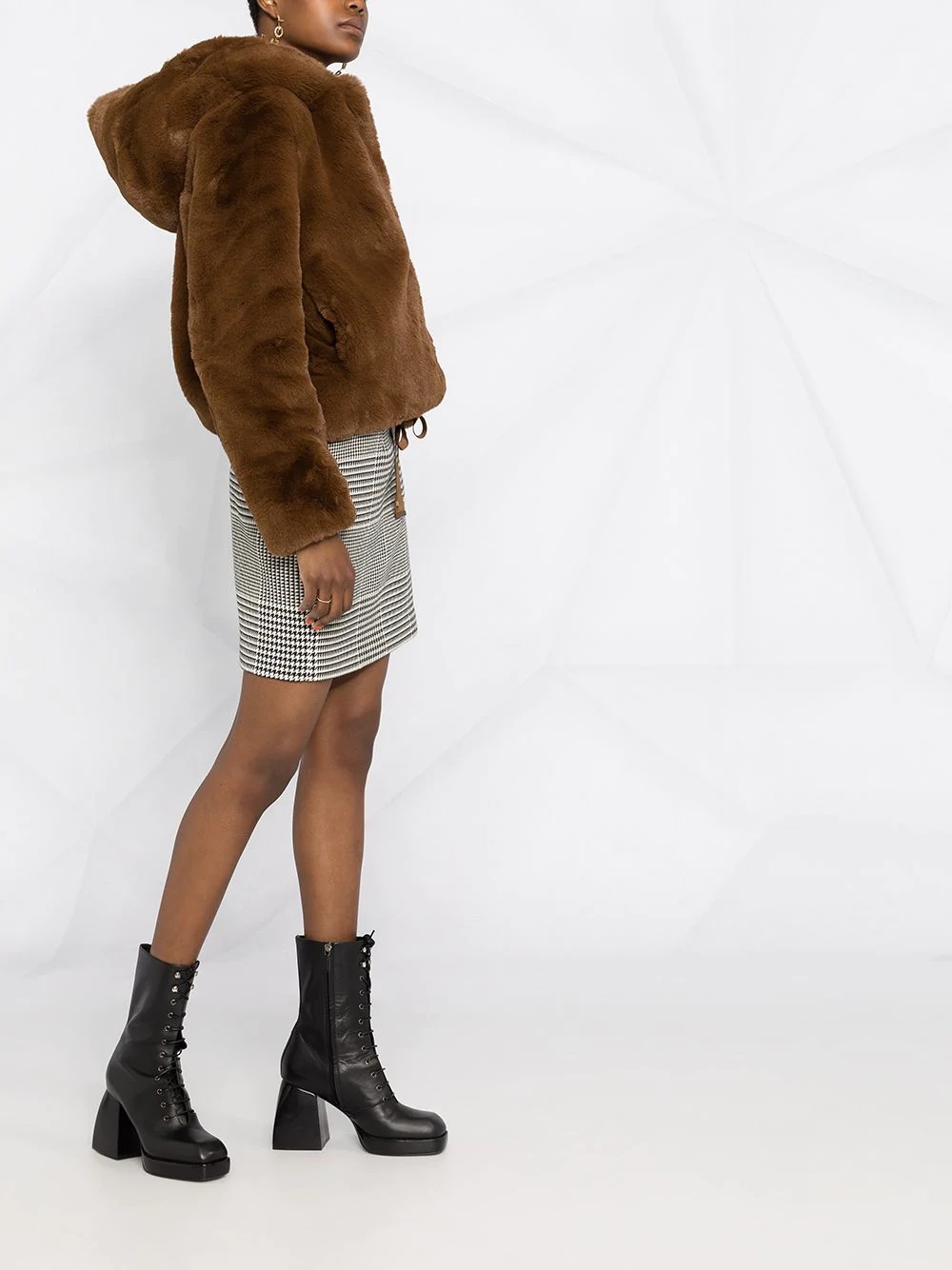 faux-fur cropped jacket - 6