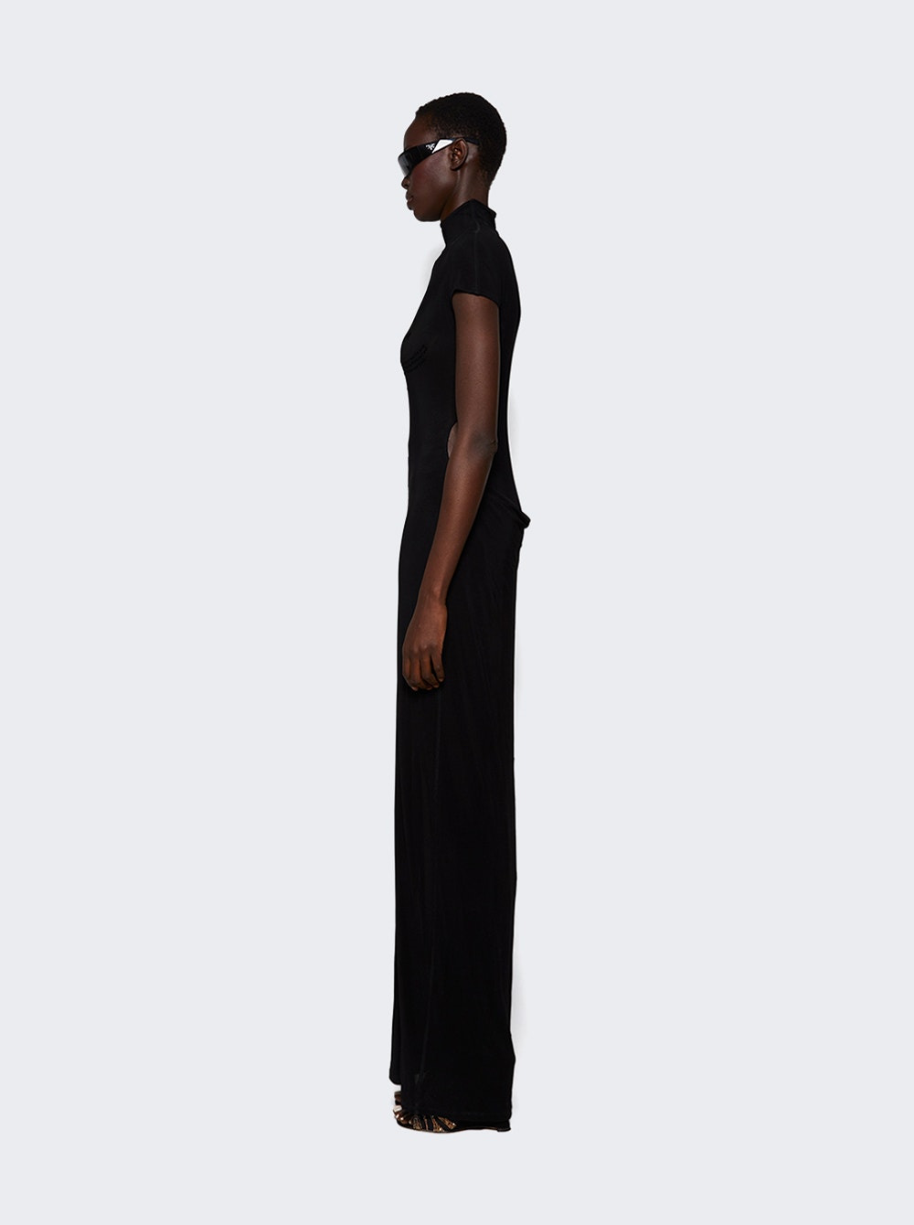 Viscose Jersey Long Dress Black - 3