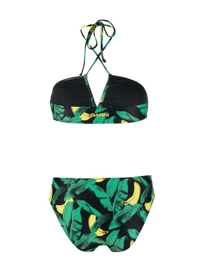 GANNI Banana Tree-print bikini outlook