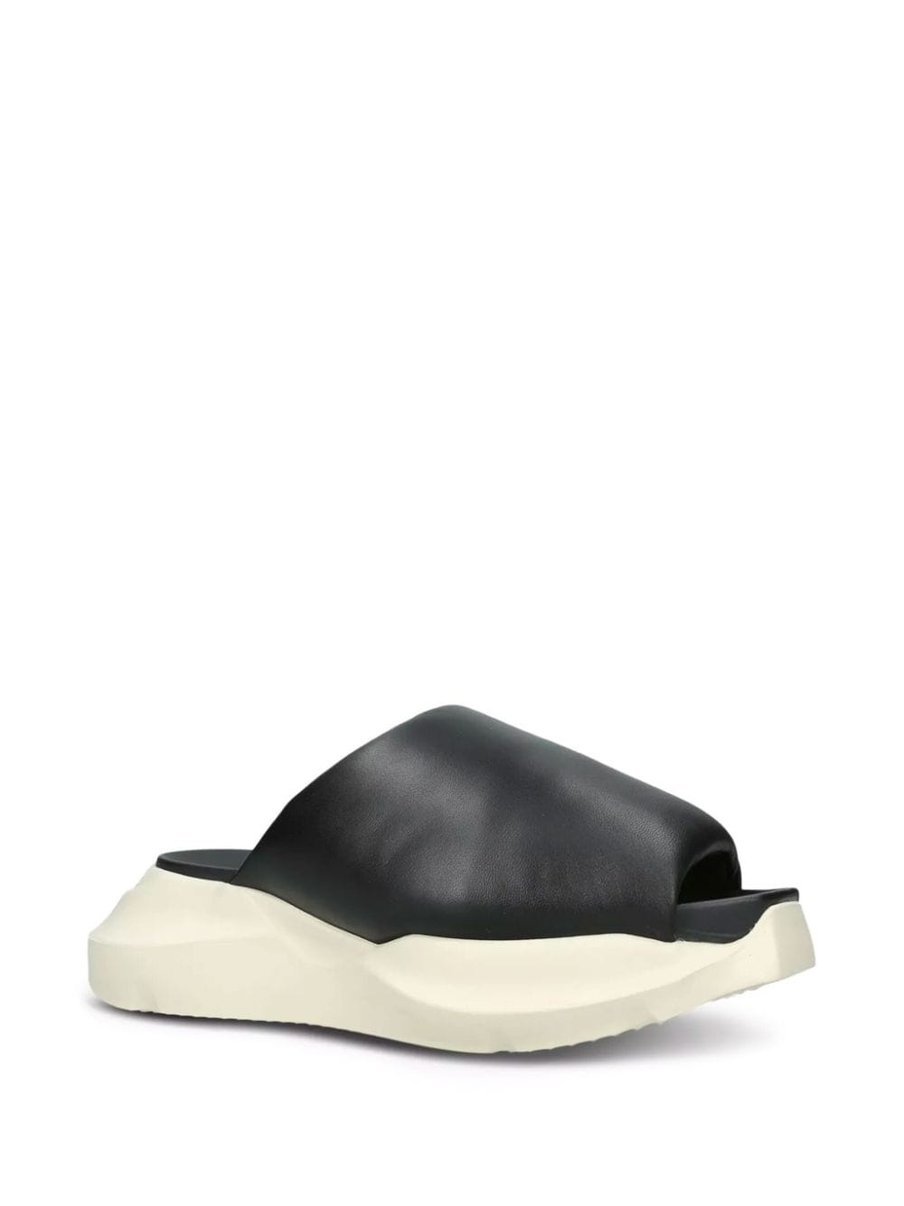 leather platform slides - 2