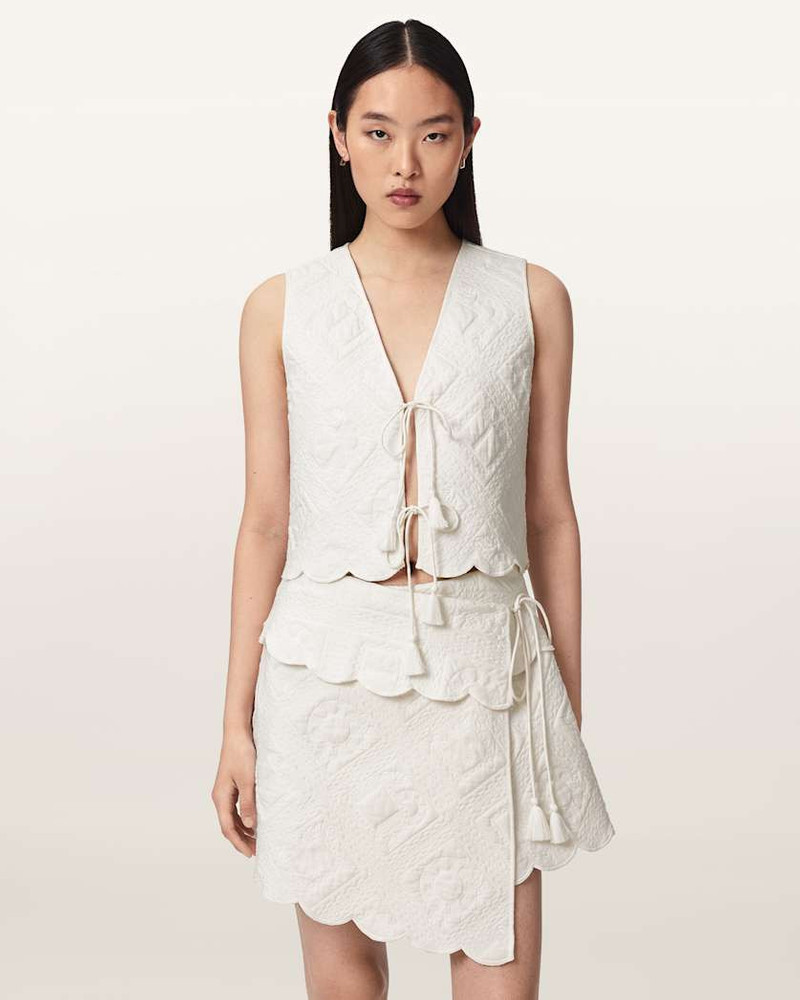 ALLSAINTS MONA QUILTED CROPPED VEST outlook