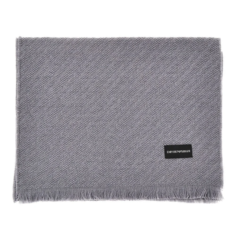 JACQUARD WOOL SCARF - 1