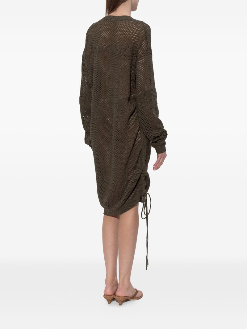 V-neck drawstring midi dress 4