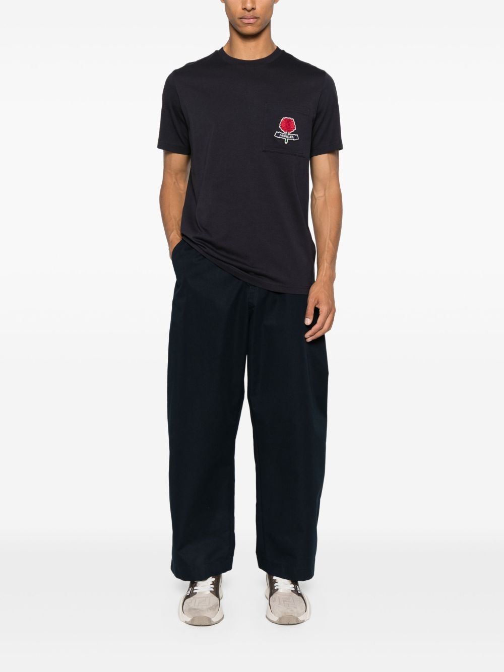 logo-embroidered T-shirt - 2
