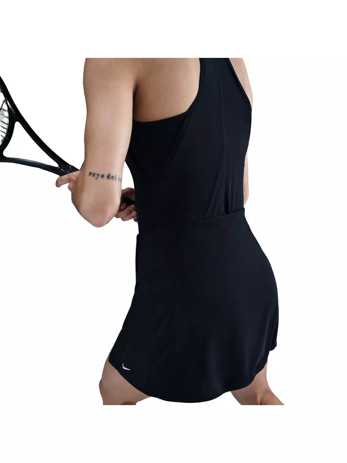 Women's Dri-FIT Victory Mid-Rise Straight Tennis Skirt -Black - 2