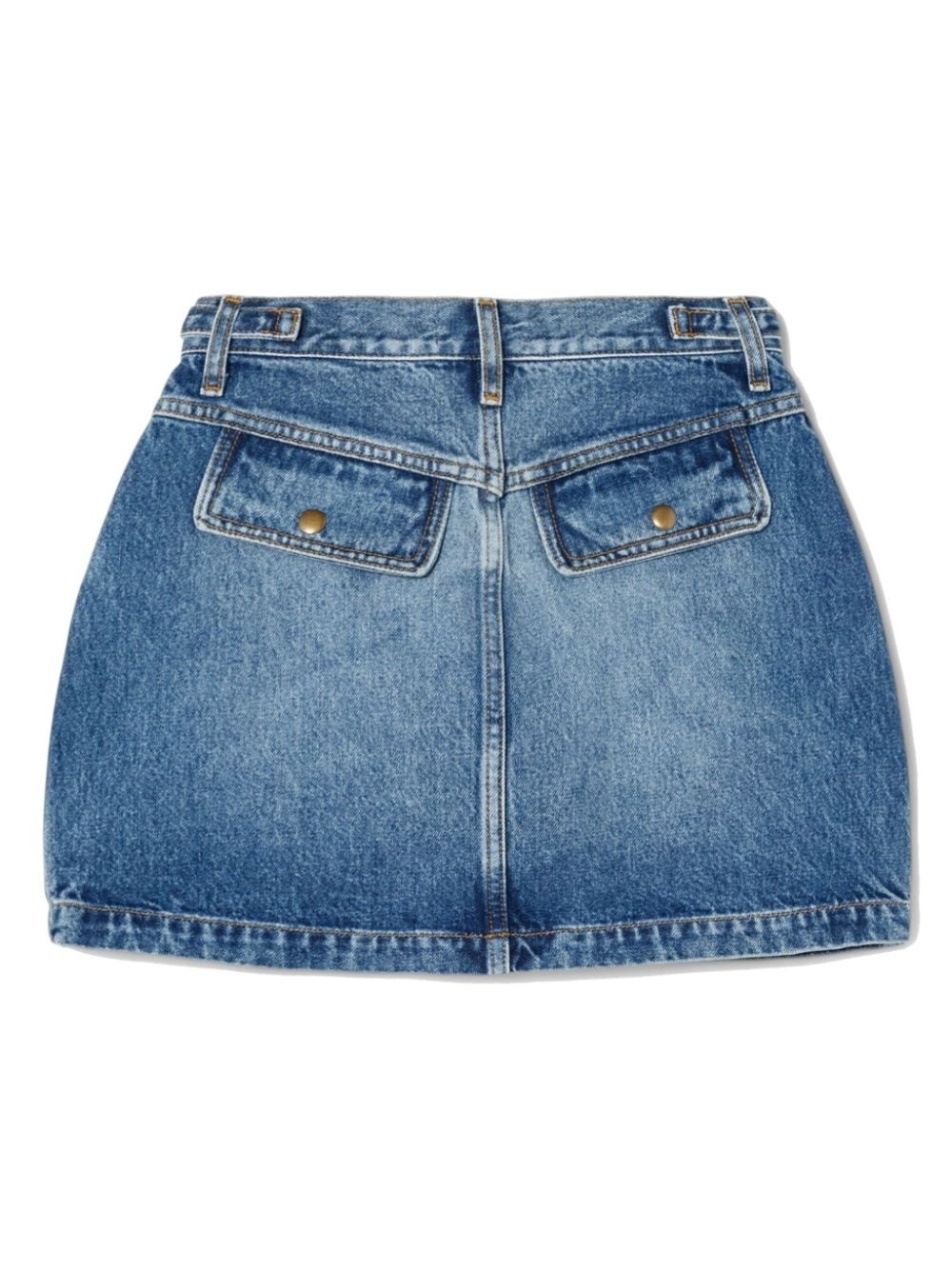 Racer denim miniskirt - 2