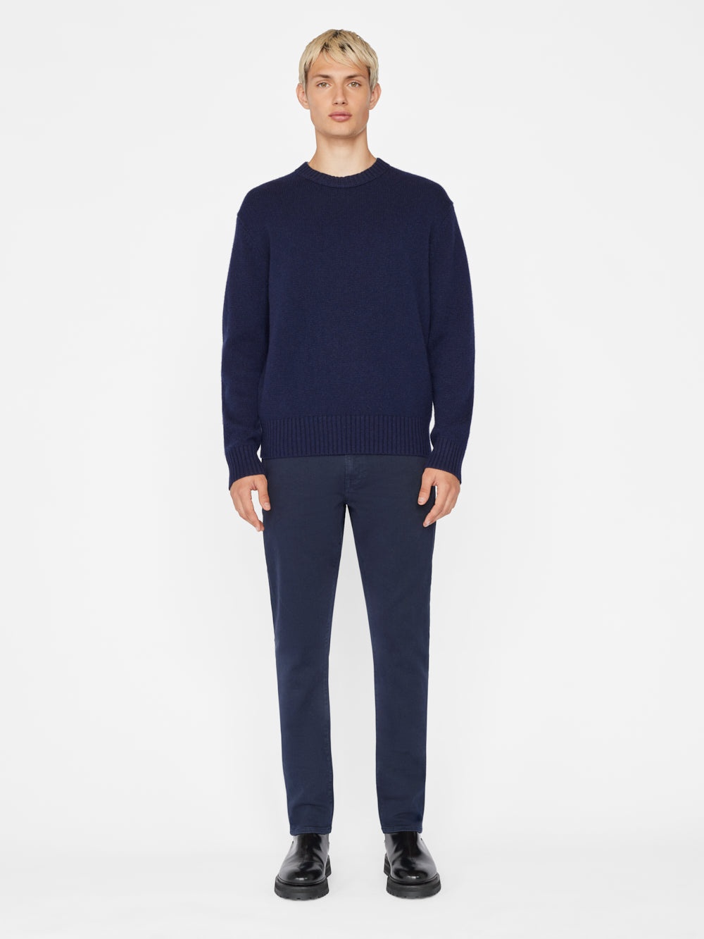 L'Homme Slim Twill in Garage Navy - 2