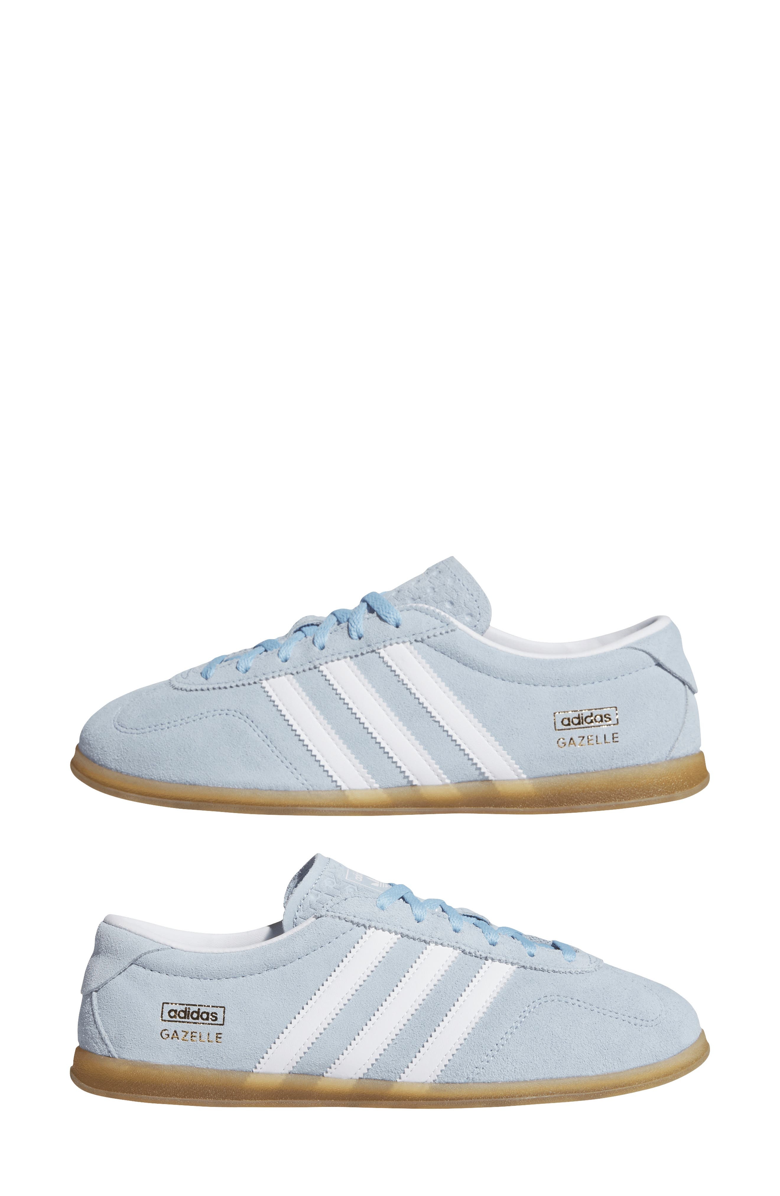 adidas Gazelle Lo Pro Sneaker in Clear Sky/White/Gum at Nordstrom - 8