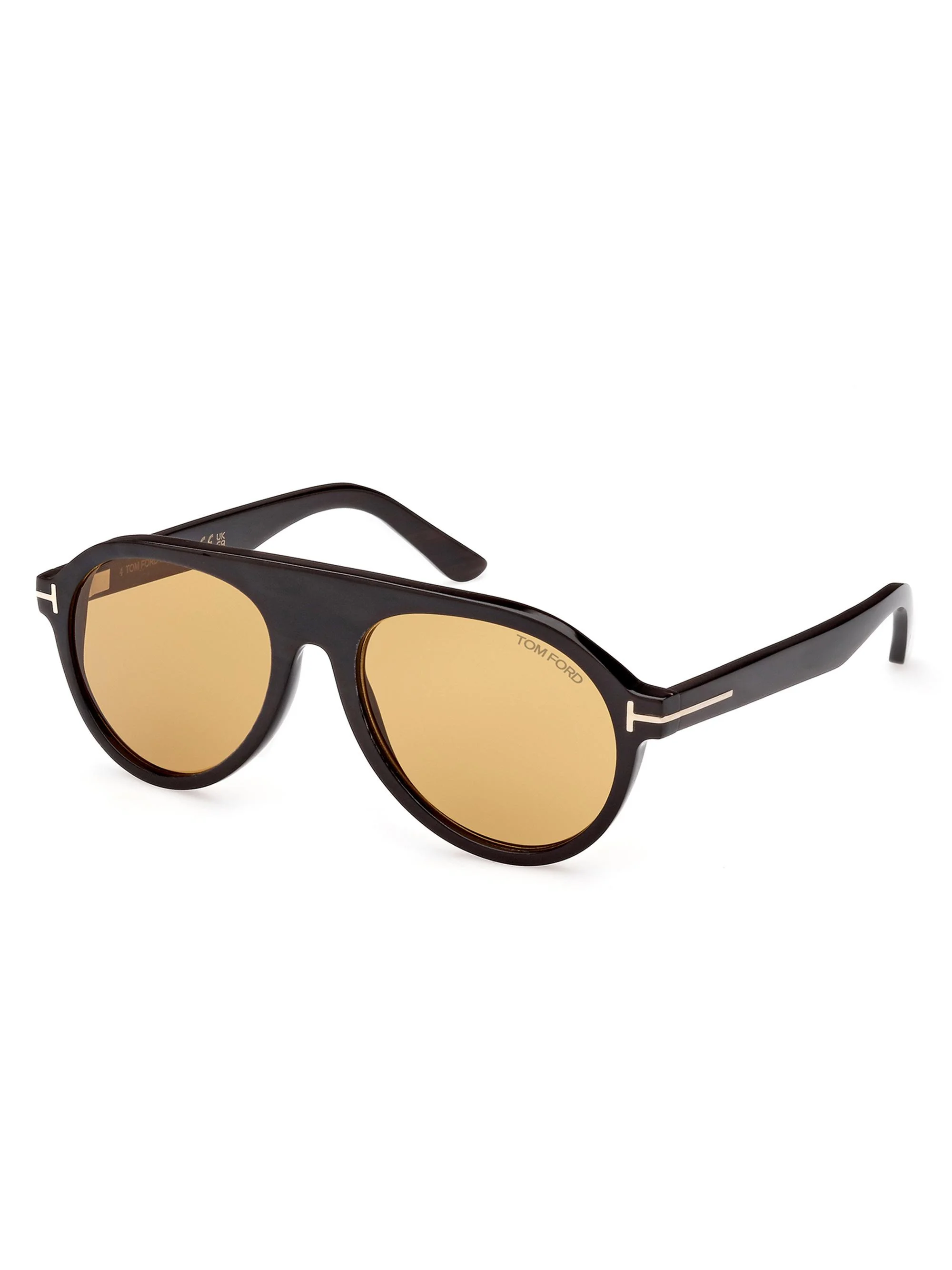 Men's 54MM Pilot Sunglasses - Black Brown - 1