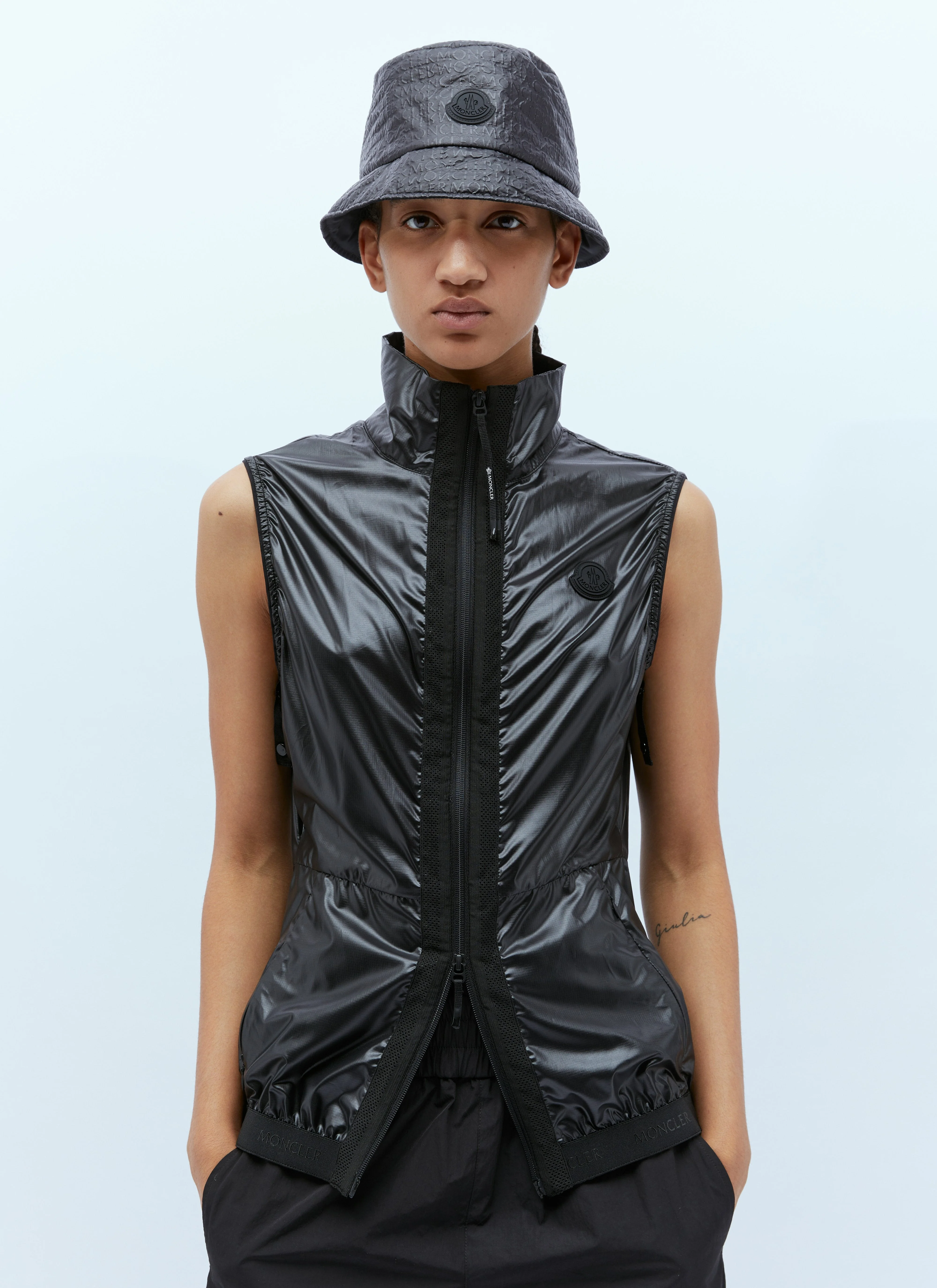 Moncler Women Logo Patch Bucket Hat - 1