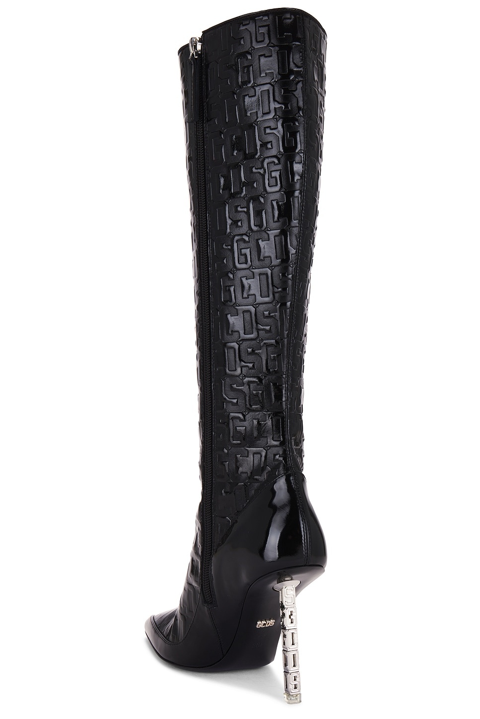 Patent Monogram Logo Chain Boots - 3