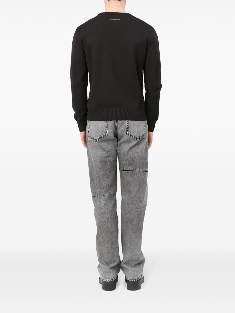 Numbers-motif crew-neck jumper - 4