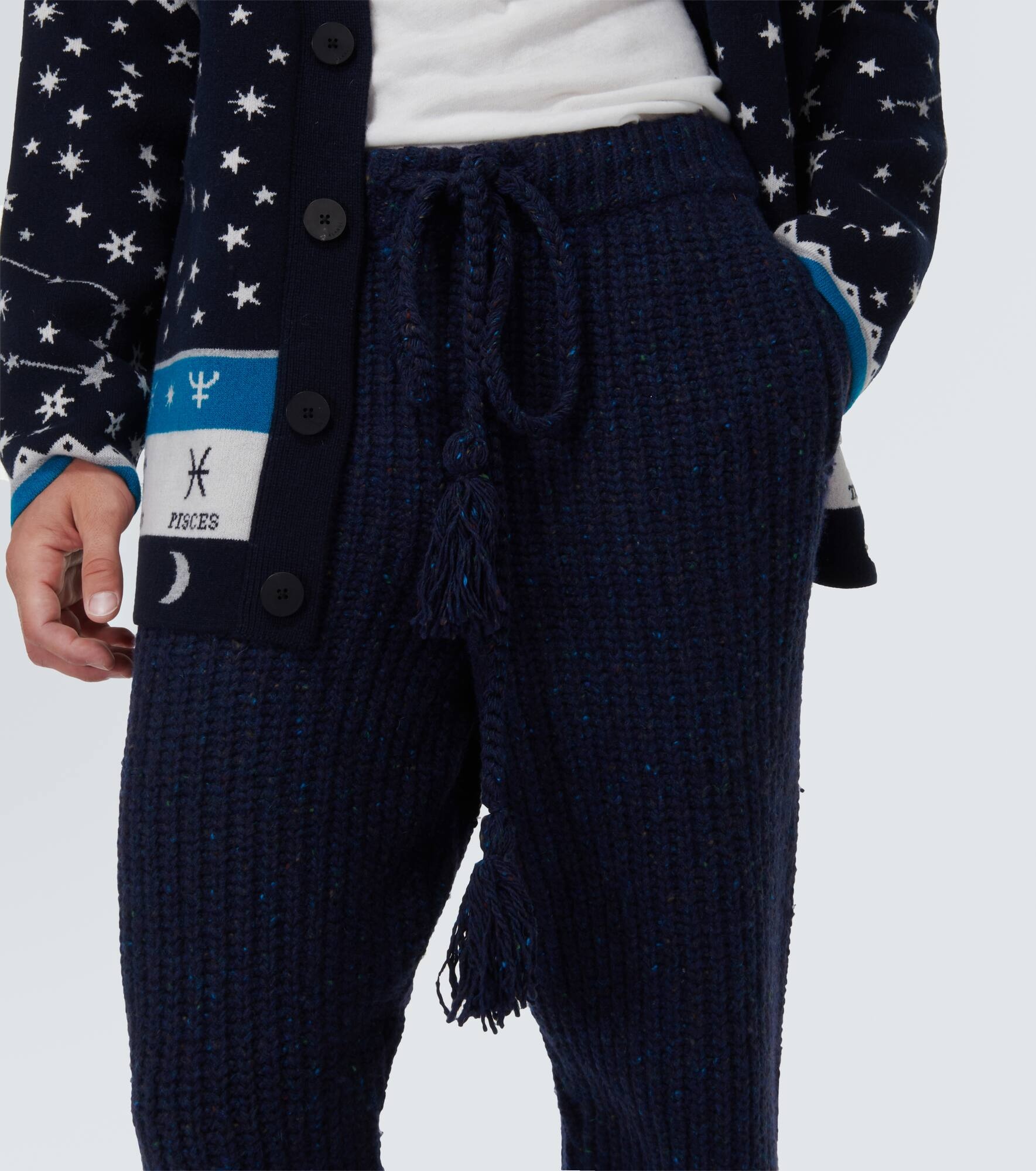 Wind Rose ribbed-knit sweatpants - 5