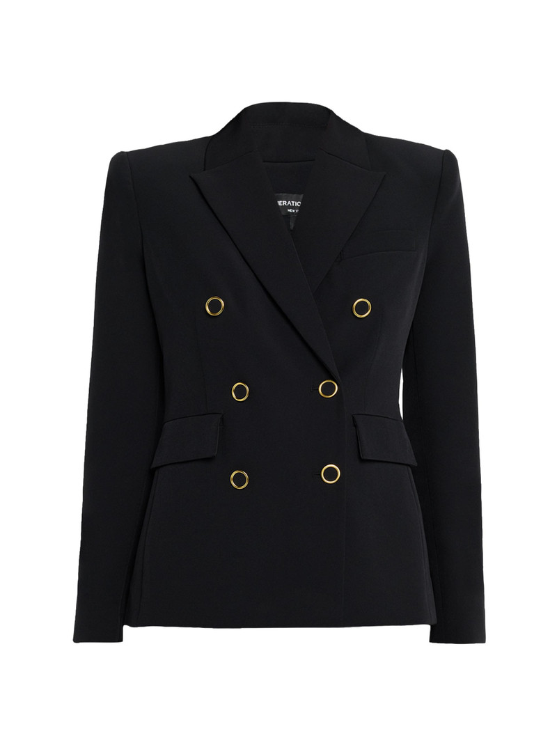Women's Arielle Crepe Double-Breasted Blazer - Pine 1