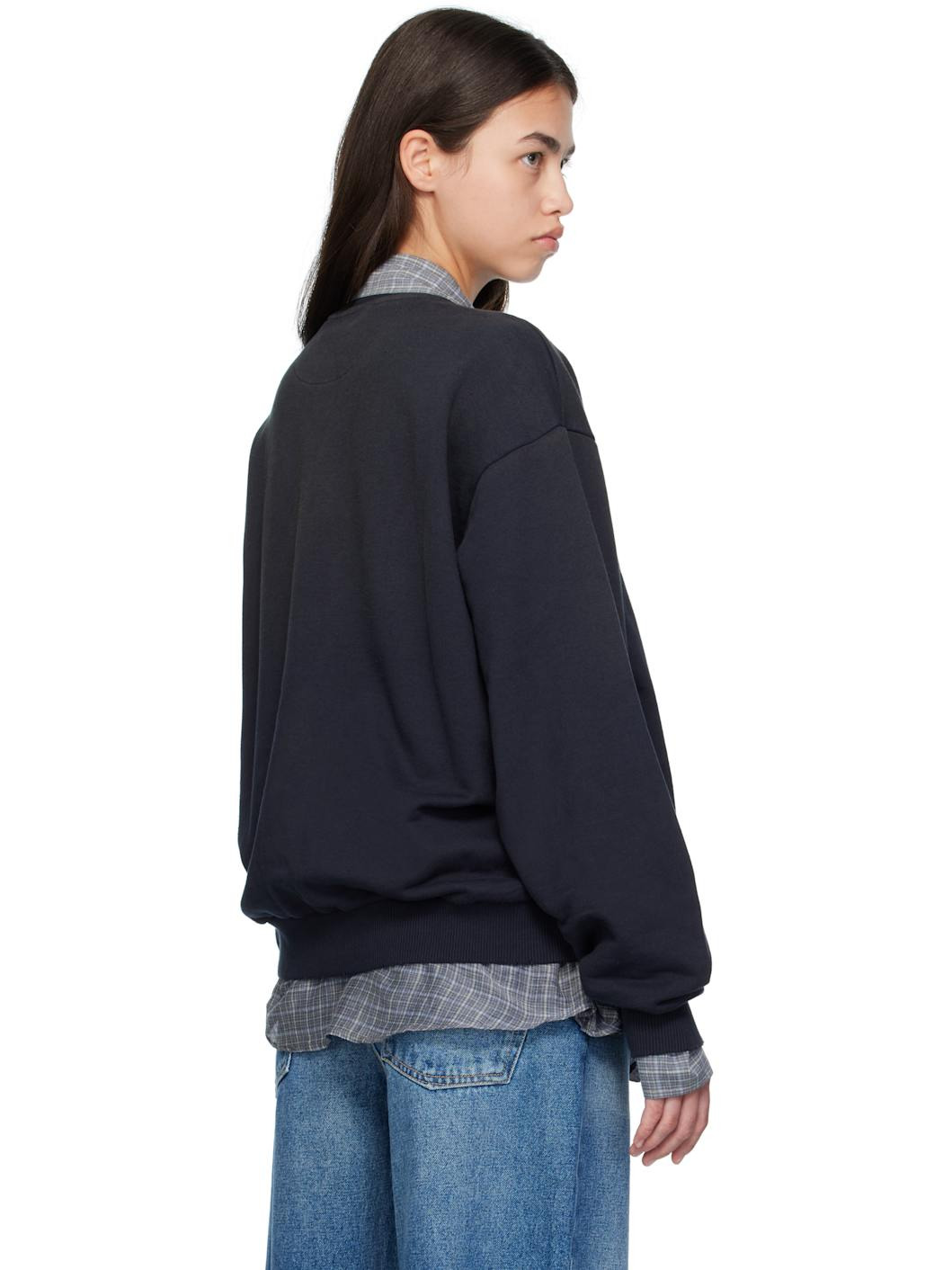 Black Logo Zip Sweater - 3