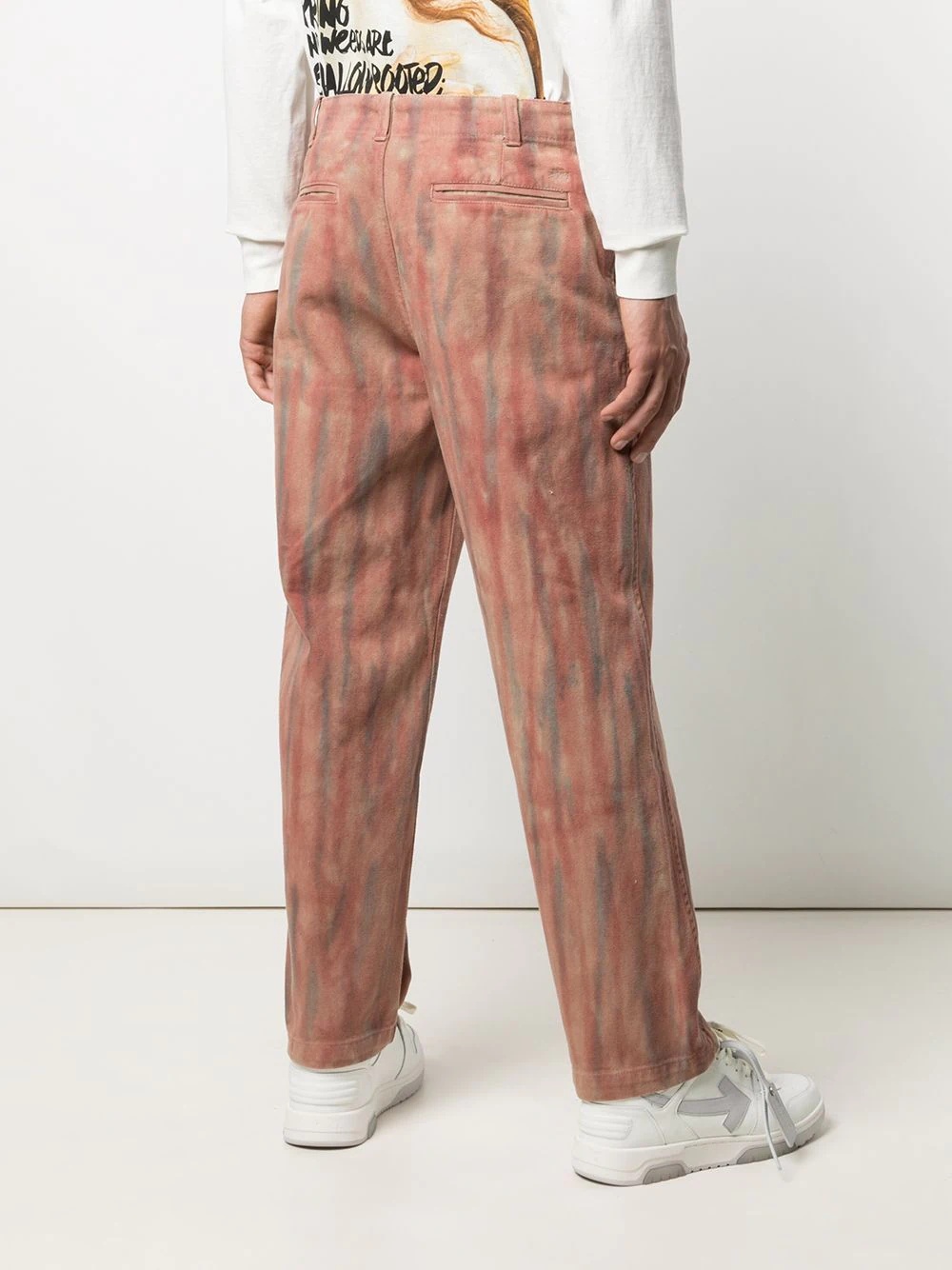 dye-print straight-leg trousers - 4