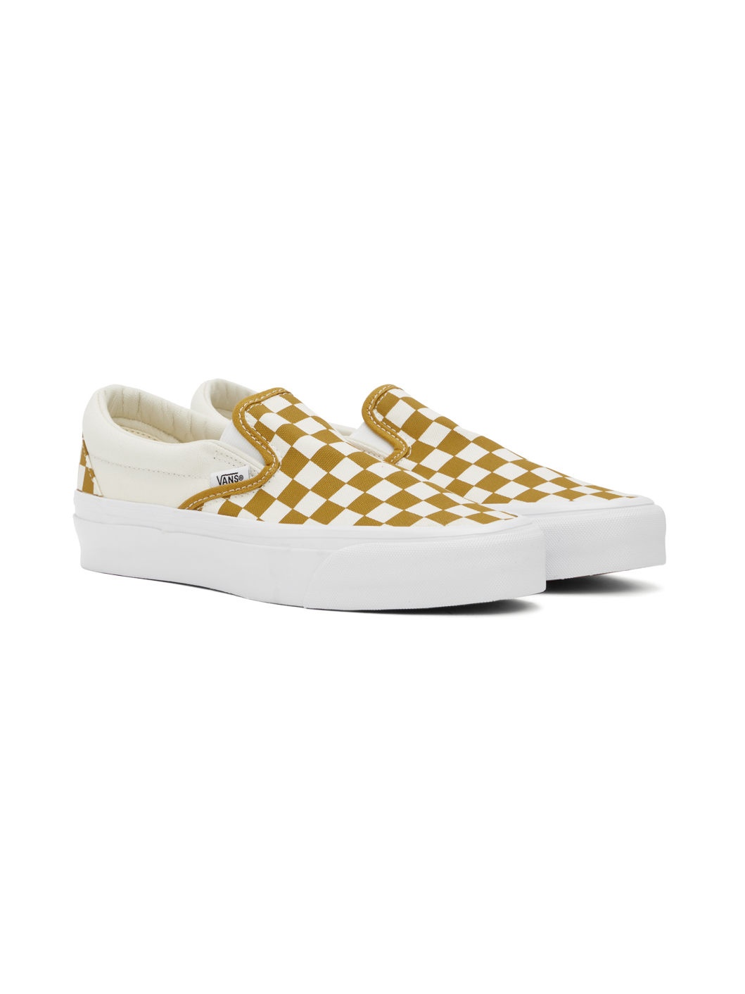 Off-White & Yellow Slip-On Reissue 98 LX Sneakers - 4