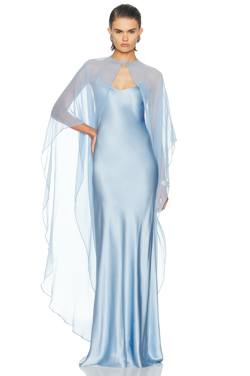 THE SEI Bias Slip Dress And Cape outlook