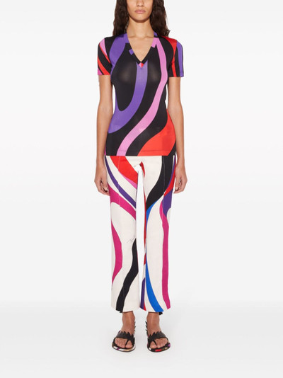 PUCCI abstract-print satin T-shirt outlook