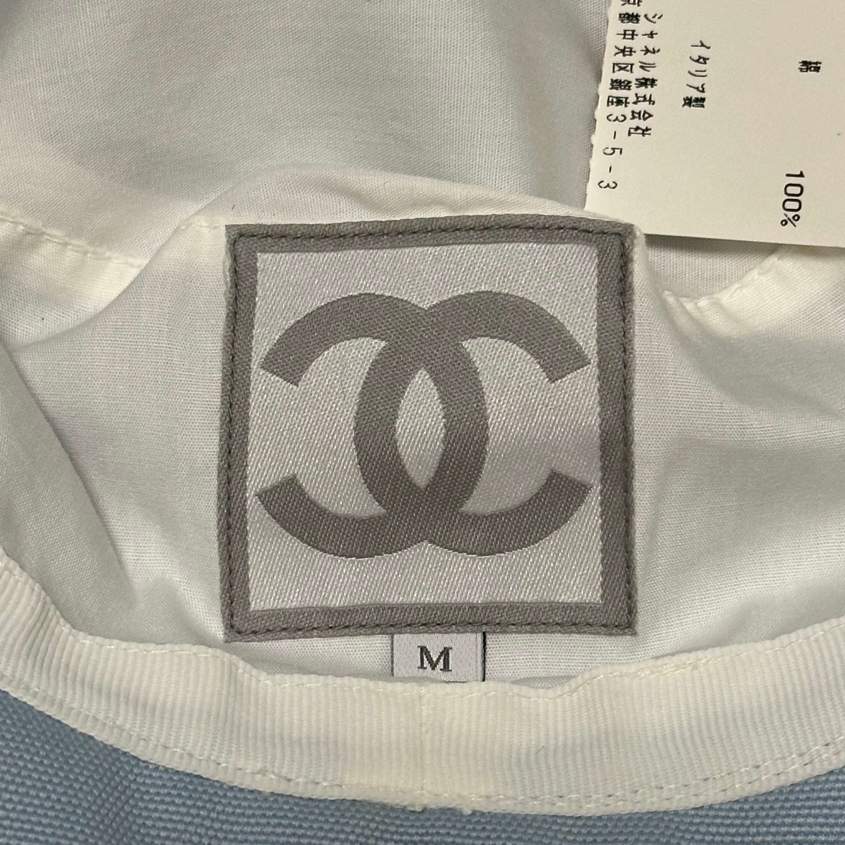 CHANEL 2002 Surf Camellia Print Clear PVC Bucket Hat - 5