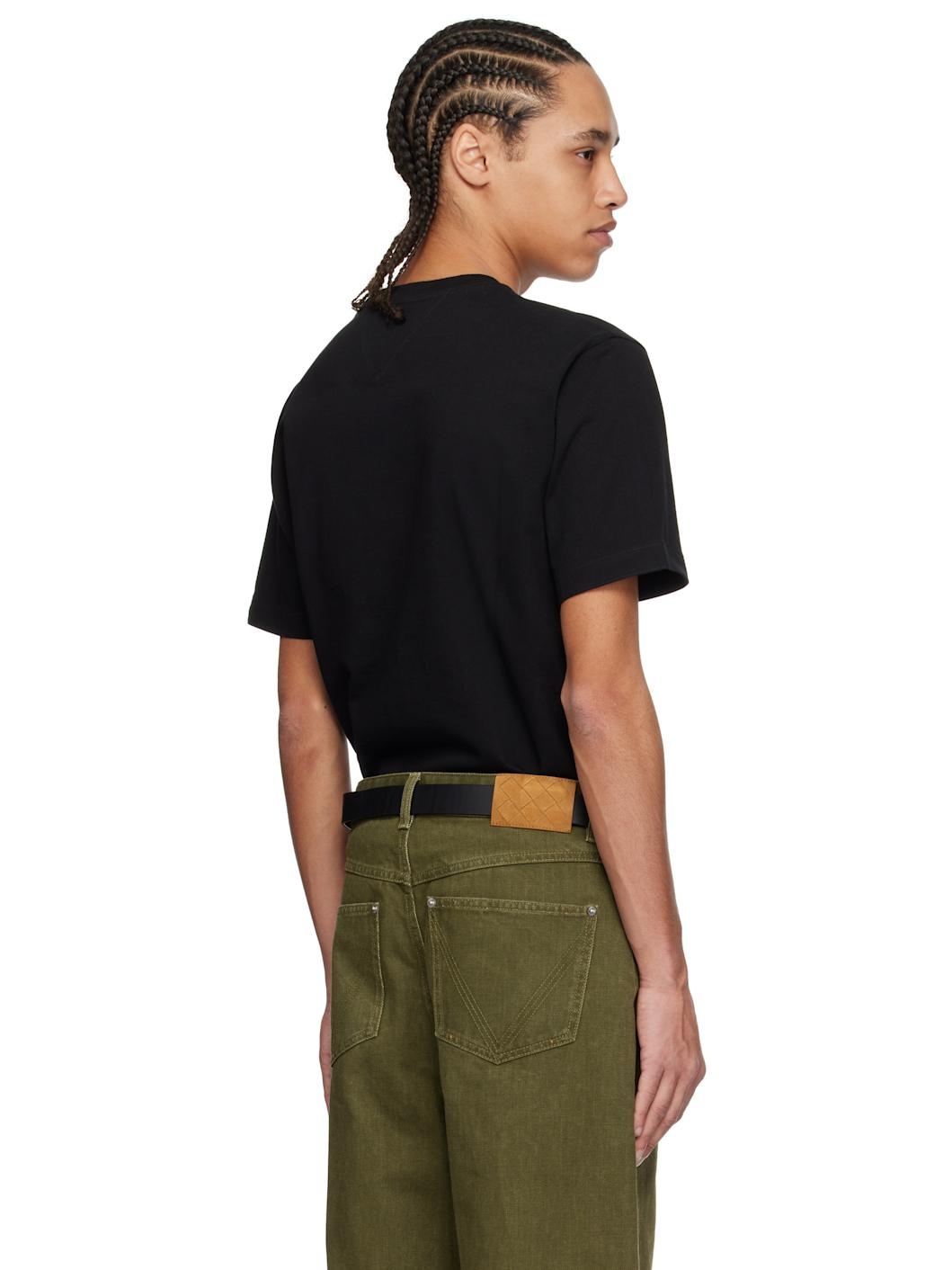 Black Cotton Jersey T-shirt - 3