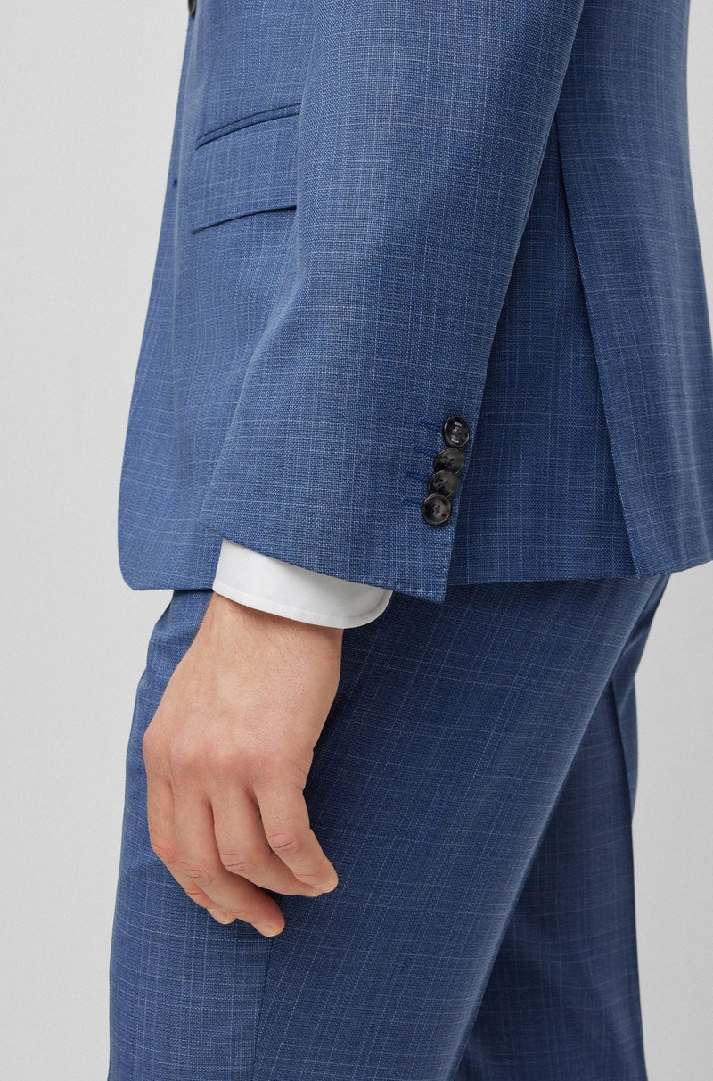 SLIM-FIT SUIT IN CHECKED VIRGIN-WOOL SERGE 6