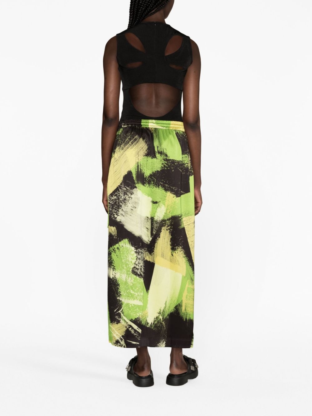 graphic-print maxi skirt - 4