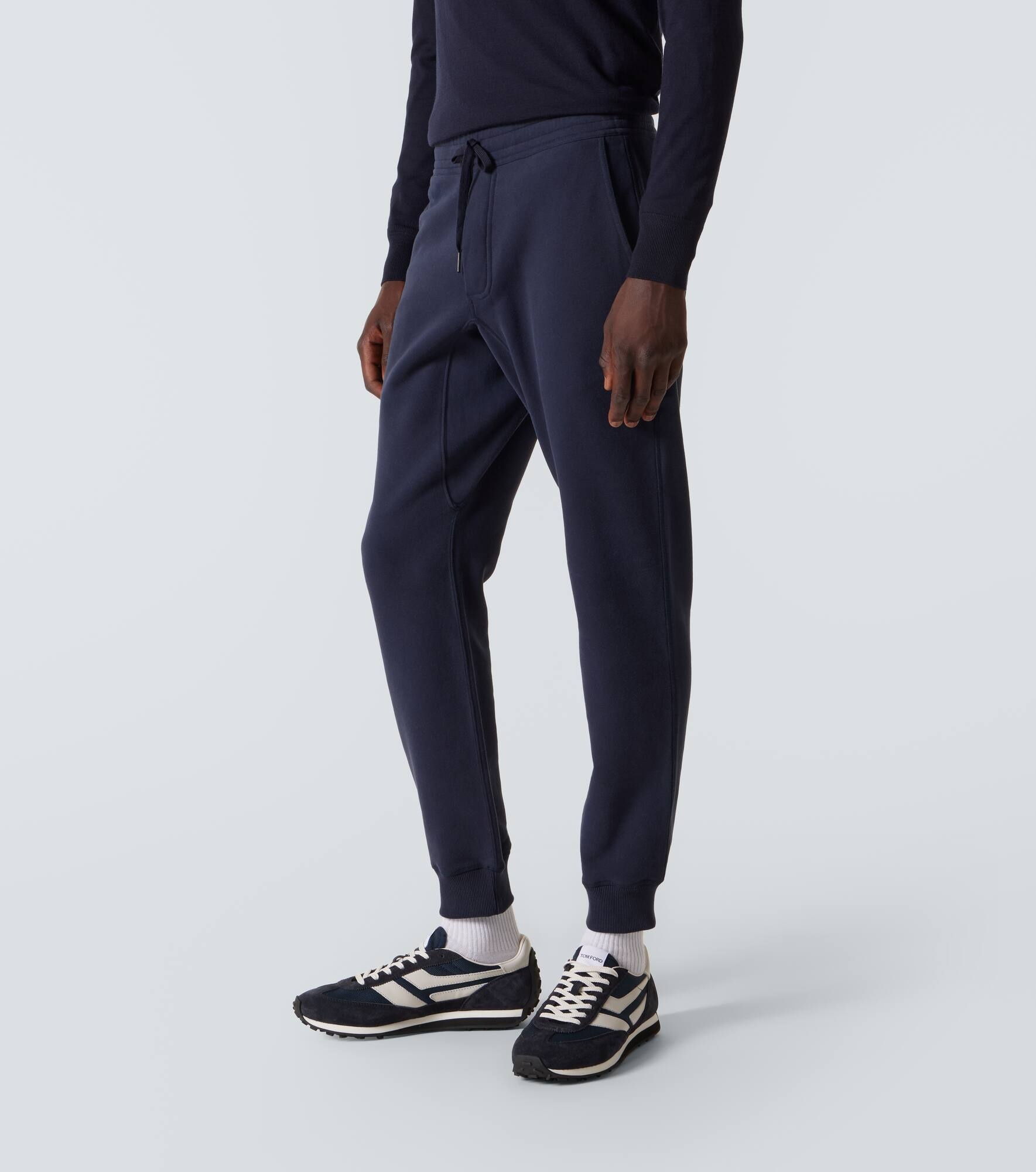 Cotton-blend jersey sweatpants - 3