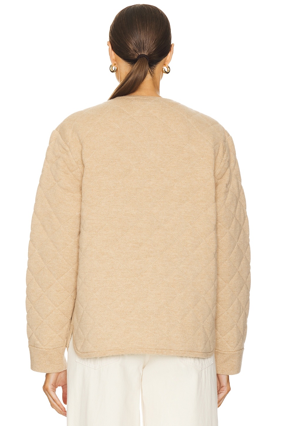 Quilted Liner Cashmere Jacket - 4