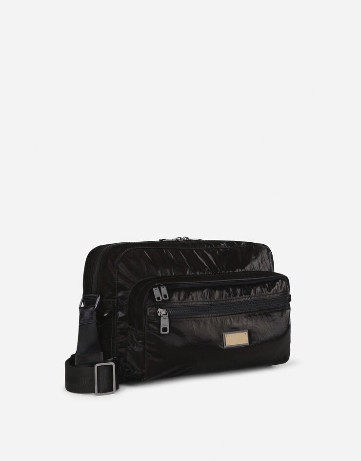 Nero Sicilia dna nylon messenger bag with branded tag - 3